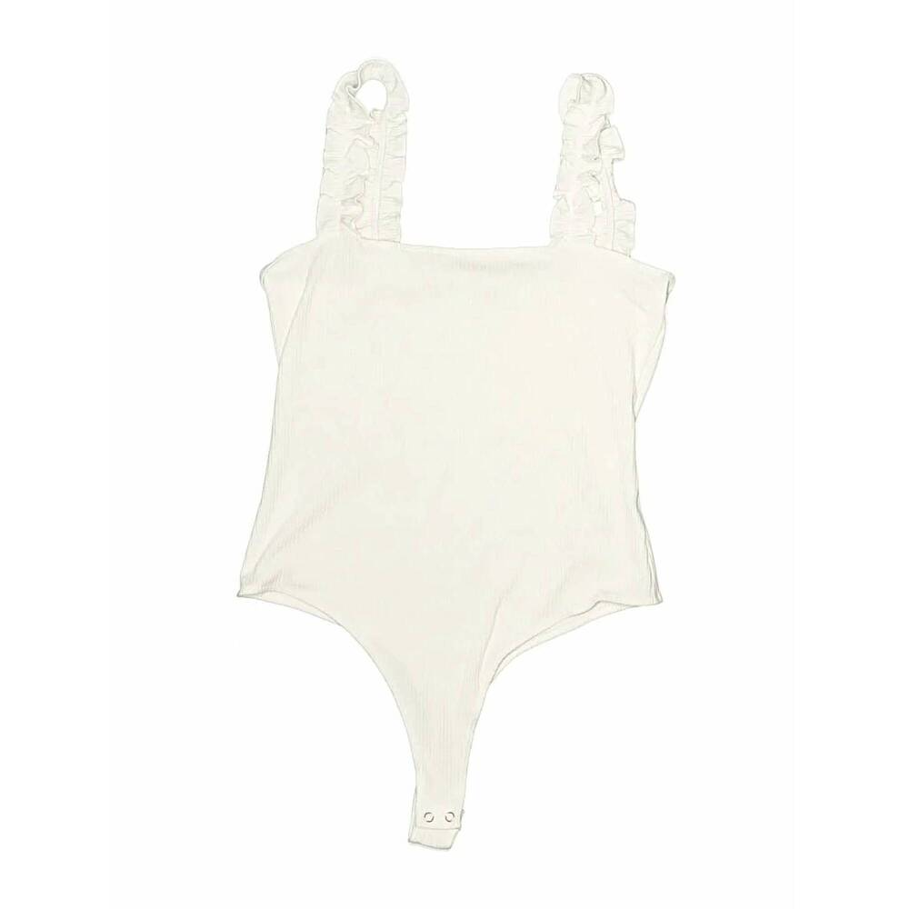 NEW HYFVE women's ribbed bodysuit in white